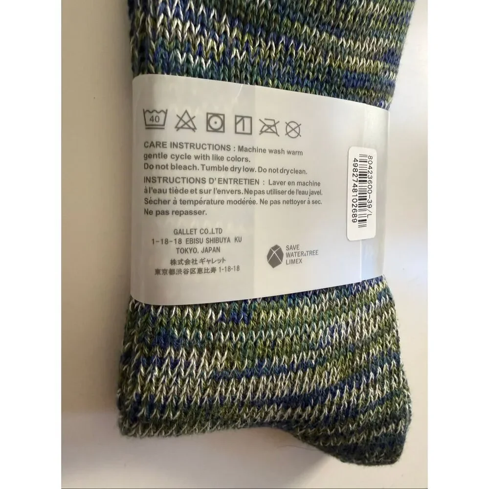 Anonymous ISM Socks Crew Made in Japan Cashmere Blend One Size Fits Most